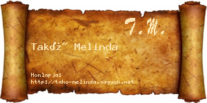 Takó Melinda névjegykártya