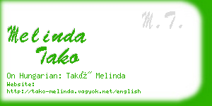 melinda tako business card